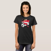 Dabbing Penguin Singapore Soccer Fans Jersey Footb T-shirt (Voorkant volledig)