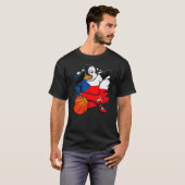Dabbing Penguin Tsjechië Basketball Fans Jer T-shirt (Voorkant volledig)