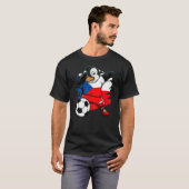 Dabbing Penguin Tsjechië Soccer Fans Jersey T-shirt (Voorkant volledig)
