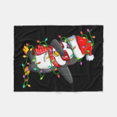 Dabbing Penguin Wearing Santa Hat - Penguin Lover Fleece Deken (Voorkant (Horizontaal))