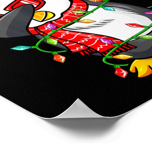 Dabbing Penguin Wearing Santa Hat - Penguin Lover Poster (Hoek)