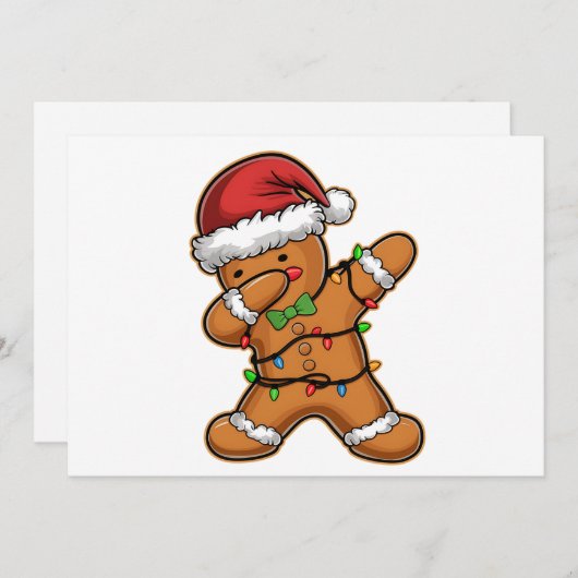 Dabbing Peperkoek Boom Licht Kerstmis Feestdagenkaart (Voorkant / Achterkant)