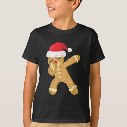 Dabbing peperkoek Grappig Kerstmisdans T-shirt (Voorkant)