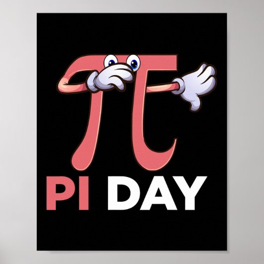 Dabbing Pi Wiskunde Science Stem Gift 3.14 Pi Dag Poster (Voorkant)