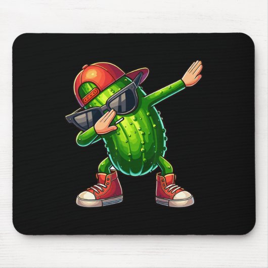 Dabbing Pickle Dancing Cucumber Lover Funny Pickle Muismat (Voorkant)
