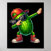 Dabbing Pickle Dancing Cucumber Lover Funny Pickle Poster (Voorkant)