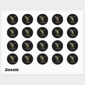 Dabbing Pickle Dancing Cucumber Lover Funny Pickle Ronde Sticker (Vel)