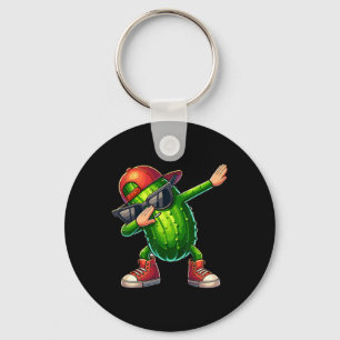 Dabbing Pickle Dancing Cucumber Lover Funny Pickle Sleutelhanger
