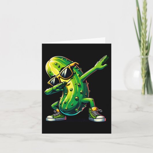 Dabbing Pickle Dancing Cucumber Pickle Lover Dab Kaart (Voorkant)