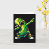 Dabbing Pickle Dancing Cucumber Pickle Lover Dab Kaart (Gele Bloem)