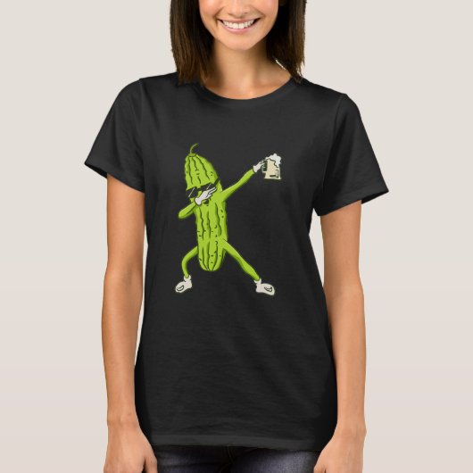 Dabbing Pickle Shir Dancing Cucumber T-shirt (Voorkant)