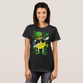 Dabbing Pickleball Ball Leprechaun St Patrick's Da T-shirt (Voorkant volledig)