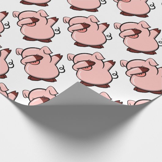 Dabbing Pig Cadeaupapier (Hoek)