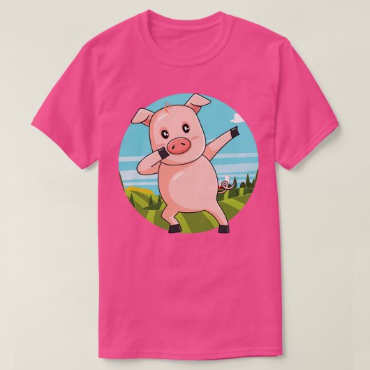 Dabbing Pig Dansend Boerderij Animal Piglet (1) T-shirt (Design voorkant)