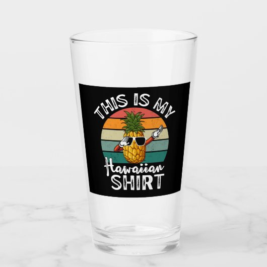 Dabbing Pineappel Dit is mijn Hawaiian Drink Glas (Voorkant)