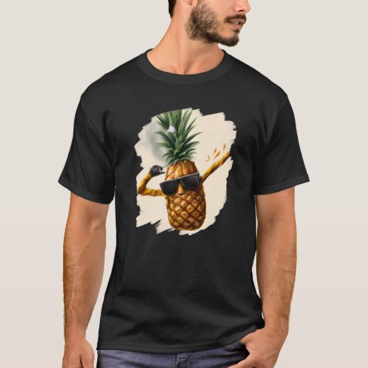 Dabbing Pineapple Aloha Sunbril Beach Dance Haw T-shirt (Voorkant)