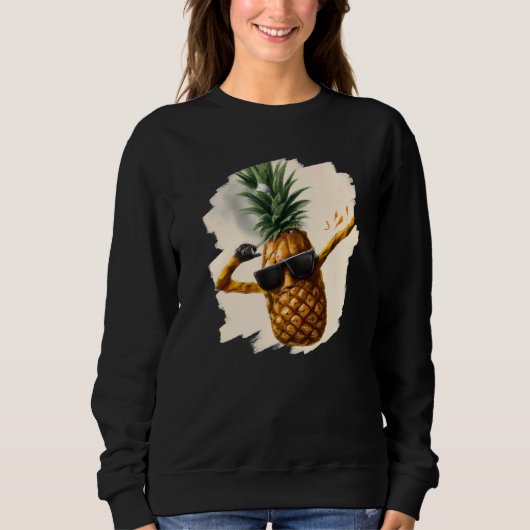 Dabbing Pineapple Aloha Sunbril Beach Dance Haw Trui (Voorkant)