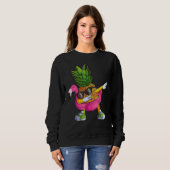 Dabbing Pineapple Flamingo Tropical aloha Beach Ha Trui (Voorkant volledig)