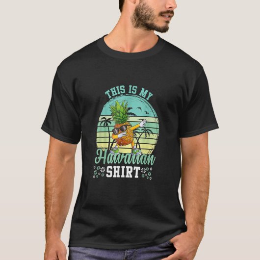 Dabbing Pineapple Hawaiian   Tropical Aloha Beache T-shirt (Voorkant)