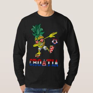 Dabbing Pineapple Kroatië vlag Hrvatska so T-shirt