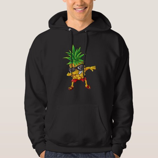 Dabbing Pineapple Sunbril Aloha Beaches Hawaï Hoodie (Voorkant)