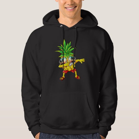 Dabbing Pineapple Sunbril Aloha Beaches Hawaï Hoodie (Voorkant)