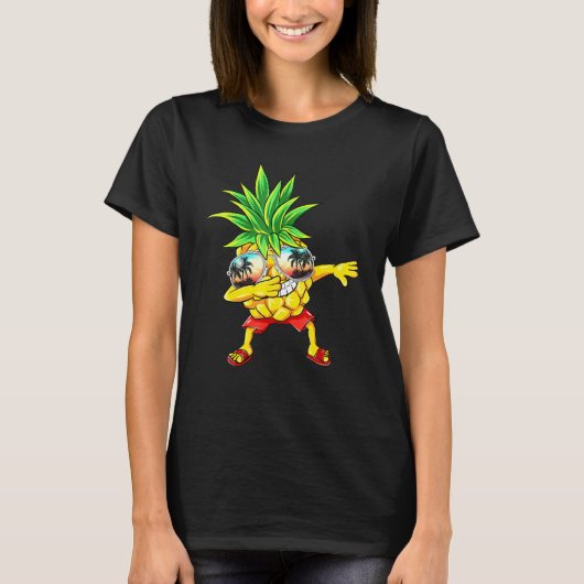 Dabbing Pineapple Sunbril Aloha Beaches Hawaï T-shirt (Voorkant)