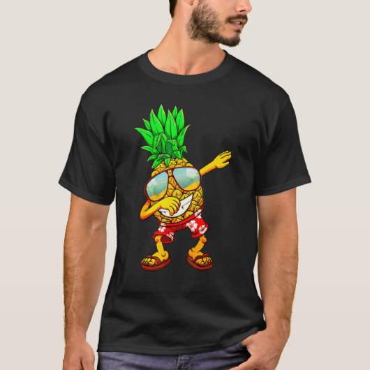 Dabbing Pineapple Sunbril Aloha Beaches Hawaï T-shirt (Voorkant)