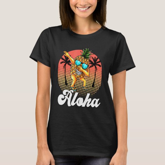 Dabbing Pineapple Sunbril Aloha Hawaii Summer P T-shirt (Voorkant)