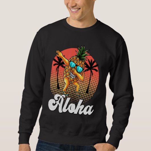 Dabbing Pineapple Sunbril Aloha Hawaii Summer P Trui (Voorkant)