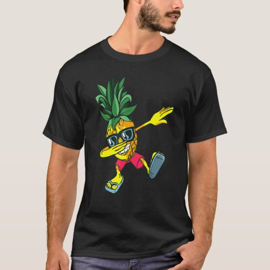 Dabbing Pineapple Sunbril Funny Pineapple Summe T-shirt (Voorkant)