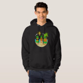 Dabbing Pineapple Sunglasses Hawaii Beach Palm Tre Hoodie (Voorkant volledig)