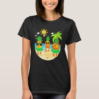 Dabbing Pineapple Sunglasses Hawaii Beach Palm Tre T-shirt