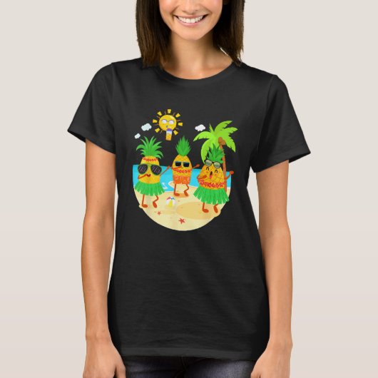 Dabbing Pineapple Sunglasses Hawaii Beach Palm Tre T-shirt (Voorkant)