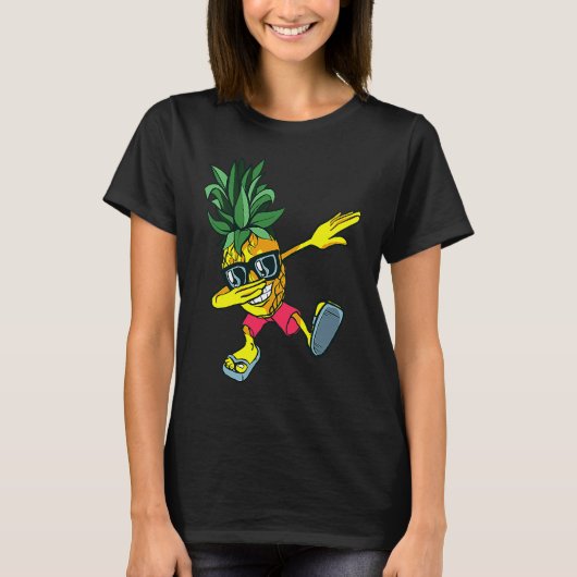 Dabbing Pineapple Sunglasses  Pineapple Summer Bea T-shirt (Voorkant)