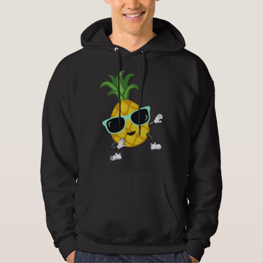 Dabbing pineapple sunglasses pool party for men wo hoodie (Voorkant)