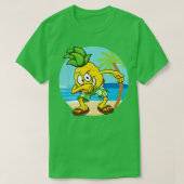 Dabbing Pineapple Tropical Fruit Dansin Vegan 1 T-shirt (Design voorkant)