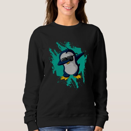 Dabbing Pinguin Dab Cold Ice Funny Gift Idee Cool Trui (Voorkant)