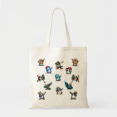 Dabbing Pinguïns,Kikkers,Arenden & Donuts Tote Bag (Voorkant)