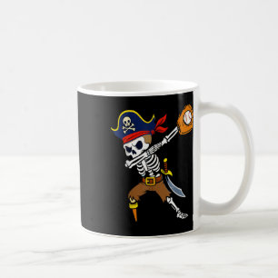 Dabbing Piraat Skelet Honkbal Grappig Halloween Koffiemok