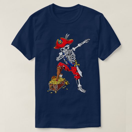 Dabbing Pirate Skeleton Dab Kinder Halloween Costu T-shirt (Design voorkant)