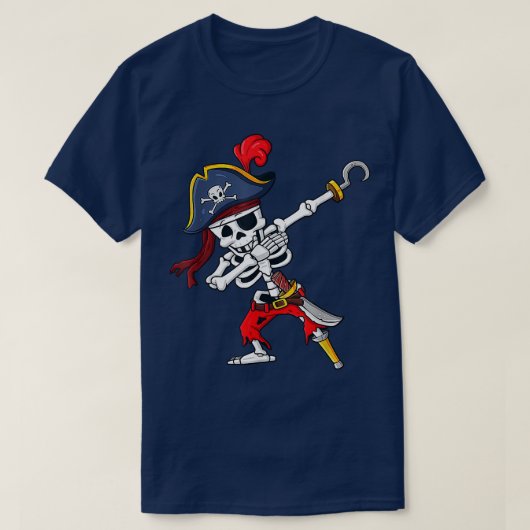 Dabbing Pirate Skeleton Funny Halloween 2022 T-shirt (Design voorkant)