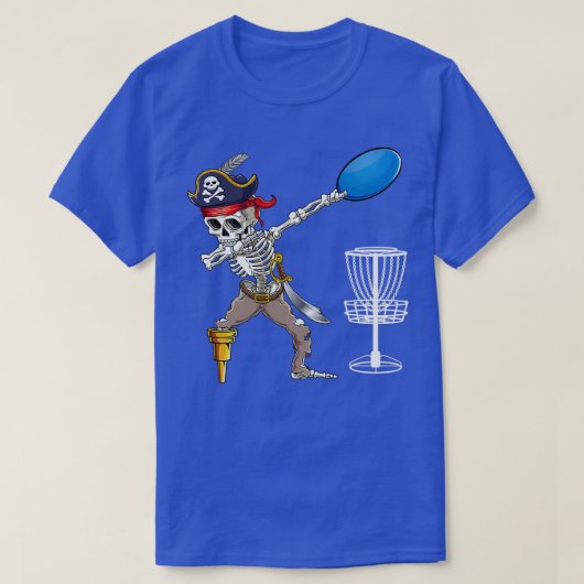 Dabbing Pirate Skeleton Shirt Cool Disk Golf Gift (Design voorkant)