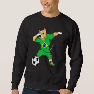 Dabbing Pitbull Brazil Soccer Fans Jersey Brazilia Trui