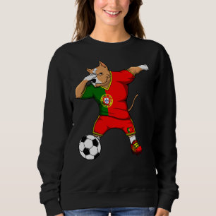 Dabbing Pitbull Dog Portugal Soccer Trui