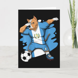 Dabbing Pitbull Guatemala Voetbal Liefhebbers Jers Kaart