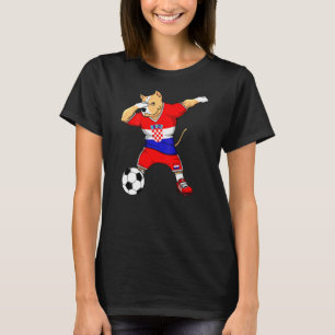 Dabbing Pitbull Kroatië Soccer Fans Jersey Kroatië T-shirt