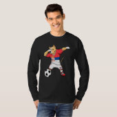 Dabbing Pitbull Servië Soccer Fans Jersey Servisch T-shirt (Voorkant volledig)
