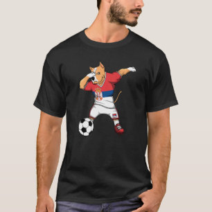 Dabbing Pitbull Servië Voetbalfans T-shirt Servisc