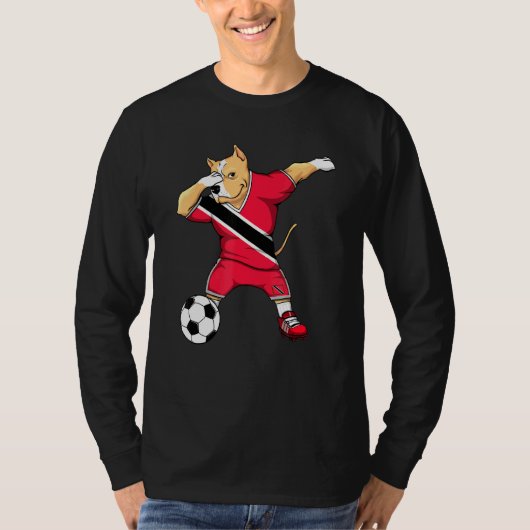 Dabbing Pitbull Trinidad en Tobago Soccer Fans for T-shirt (Voorkant)